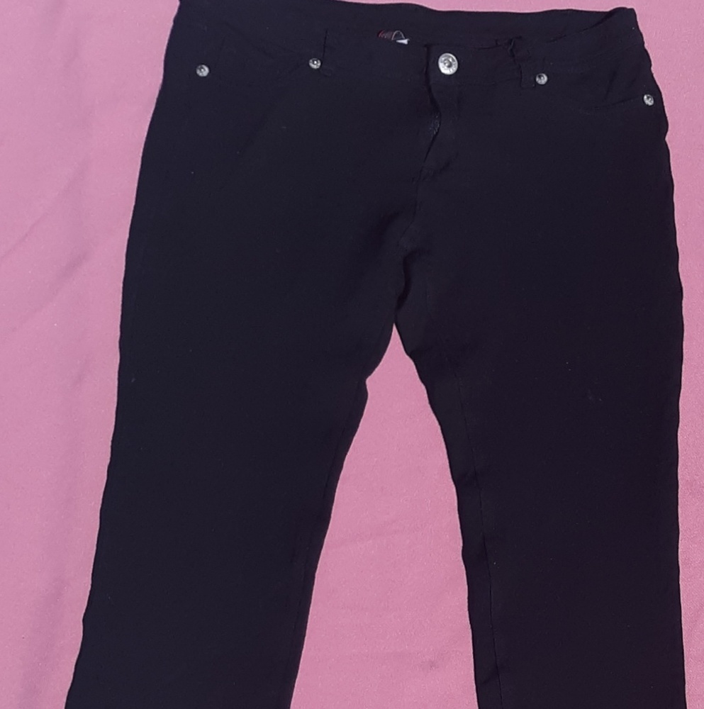 Girls Sz. L ~ Black Stretch Jeans ~ Fair Cond.